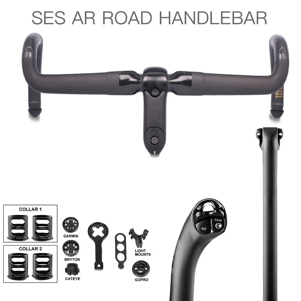 Carbon Fiber Saddle - แฮนด์จักรยานคาร์บอน T1000 SES ปี 2021 พร้อมสเต็มคาร์บอนไฟเบอร์สำหรับจักรยานเสือหมอบและเสือภูเขา