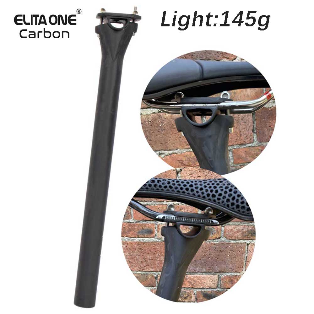 Carbon Fiber Saddle - Elitaone MTB/แผนที่จักรยานที่นั่งโพสต์คาร์บอน 27.2/30.9/31.6 มม.MTB/จักรยาน Seatpost Light