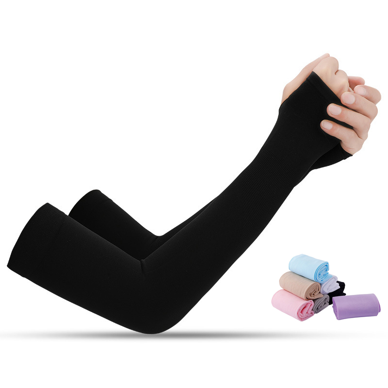 Cycling Arm Warmers - ฤดูร้อนแขนป้องกันแสงแดดผู้ชายผู้หญิงผ้าไหมน้ําแข็งขี่จักรยานขับรถ Cool แขนอุ่น Elastic Anti-Sunburn กลางแจ้งเดินป่าแขน