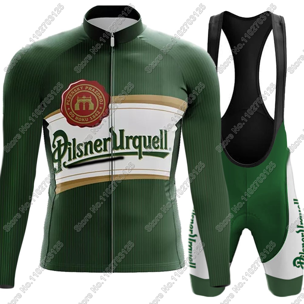 Cycling Bib Shorts - 2025 เครื่องดื่มเบียร์ชุดขี่จักรยานJerseyฤดูร้อนภาษาเช็คคําแขนยาวเสื้อผ้าเสื้อแผนที่กางเกงกางเกงขาสั้นชุดจักรยานMTB Maillot