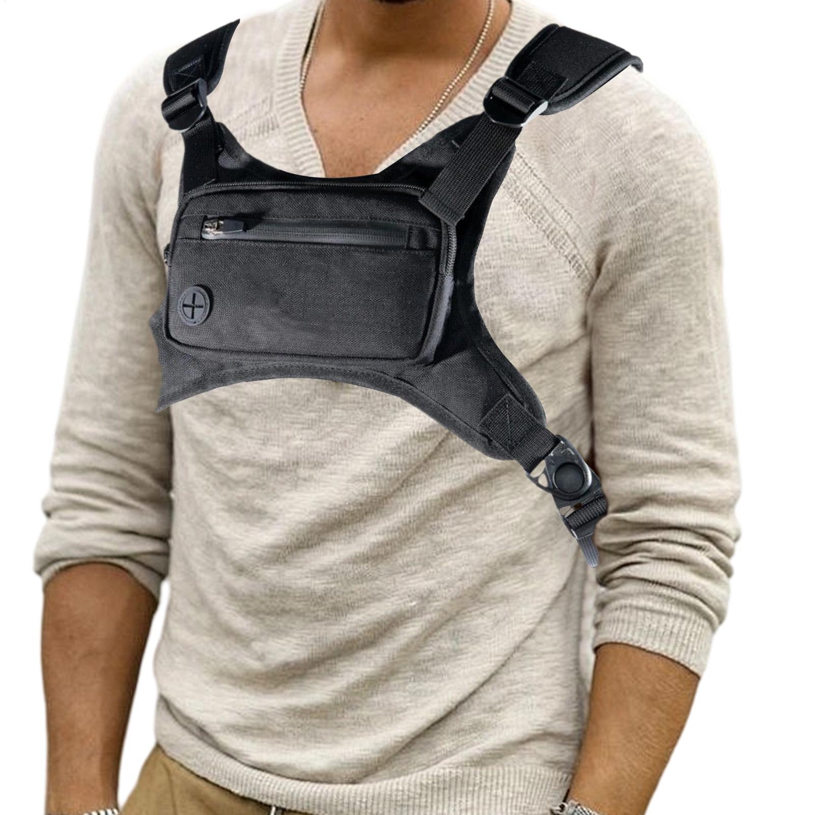 Cycling Gear Holder - กระเป๋าคาดอกวิ่ง กระเป๋าคาดอกเดินป่า เสื้อวิ่งแบบมีช่องใส่ของ กระเป๋าเป้สะพายหลัง ที่ใส่โทรศัพท์ อุปกรณ์กลางแจ้งสำหรับผู้หญิงผู้ชาย