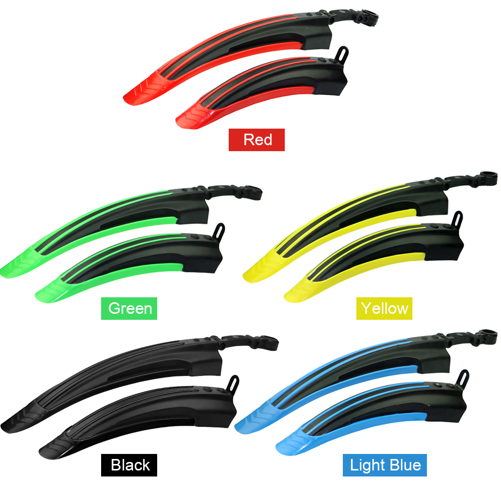 Bike Fender Set - ชุดบังโคลนจักรยานเสือภูเขา2ชิ้นอุปกรณ์จักรยานเสือภูเขา MTB จักรยานเสือภูเขาด้านหน้าบังโคลนหลัง