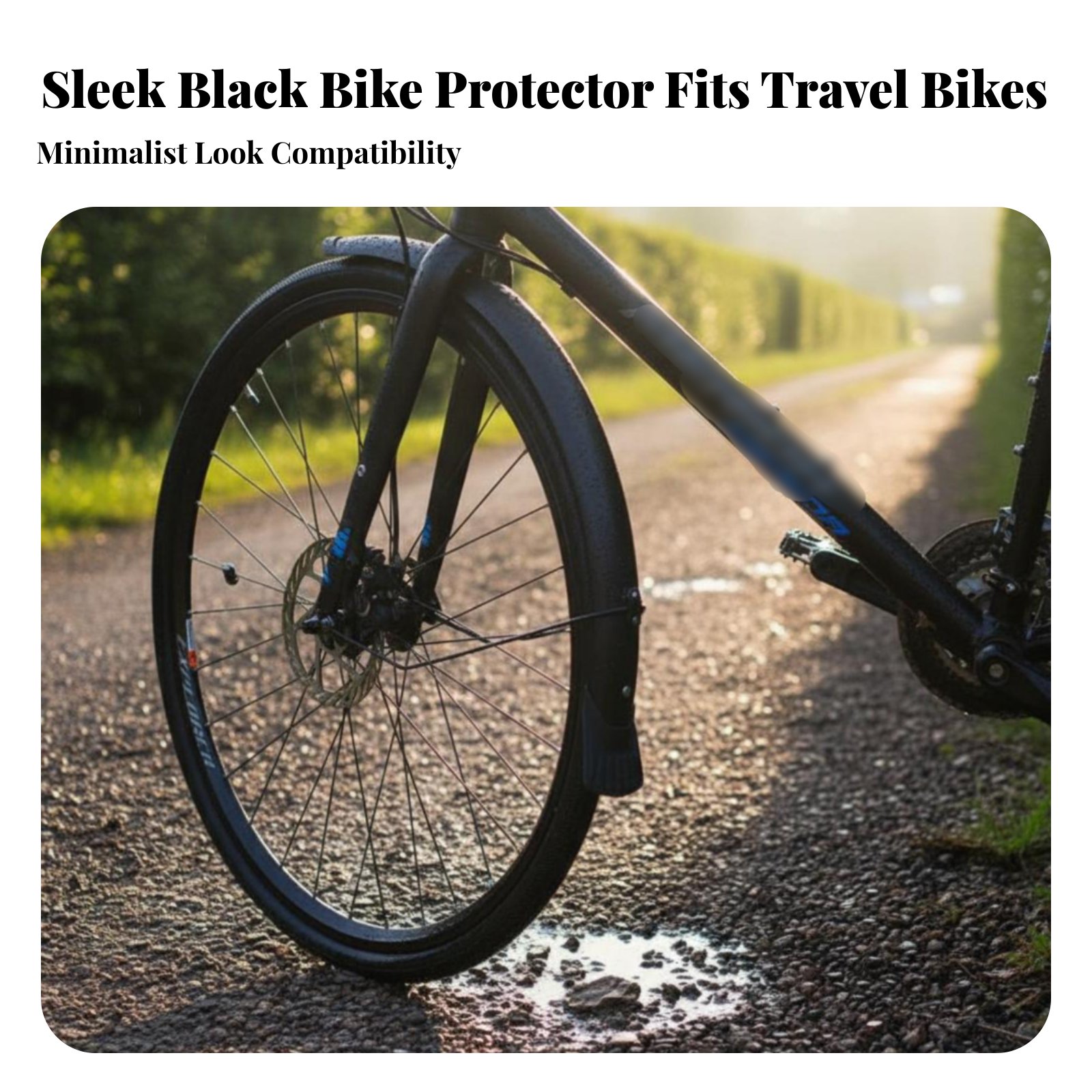 Bike Fender Set - ชุดบังโคลนแบบครอบคลุมเต็มรูปแบบ บังโคลนจักรยานกันน้ำด้านหน้าและด้านหลัง ชุดบังโคลนจักรยาน ติดตั้งง่าย ดีไซน์ทันสมัย