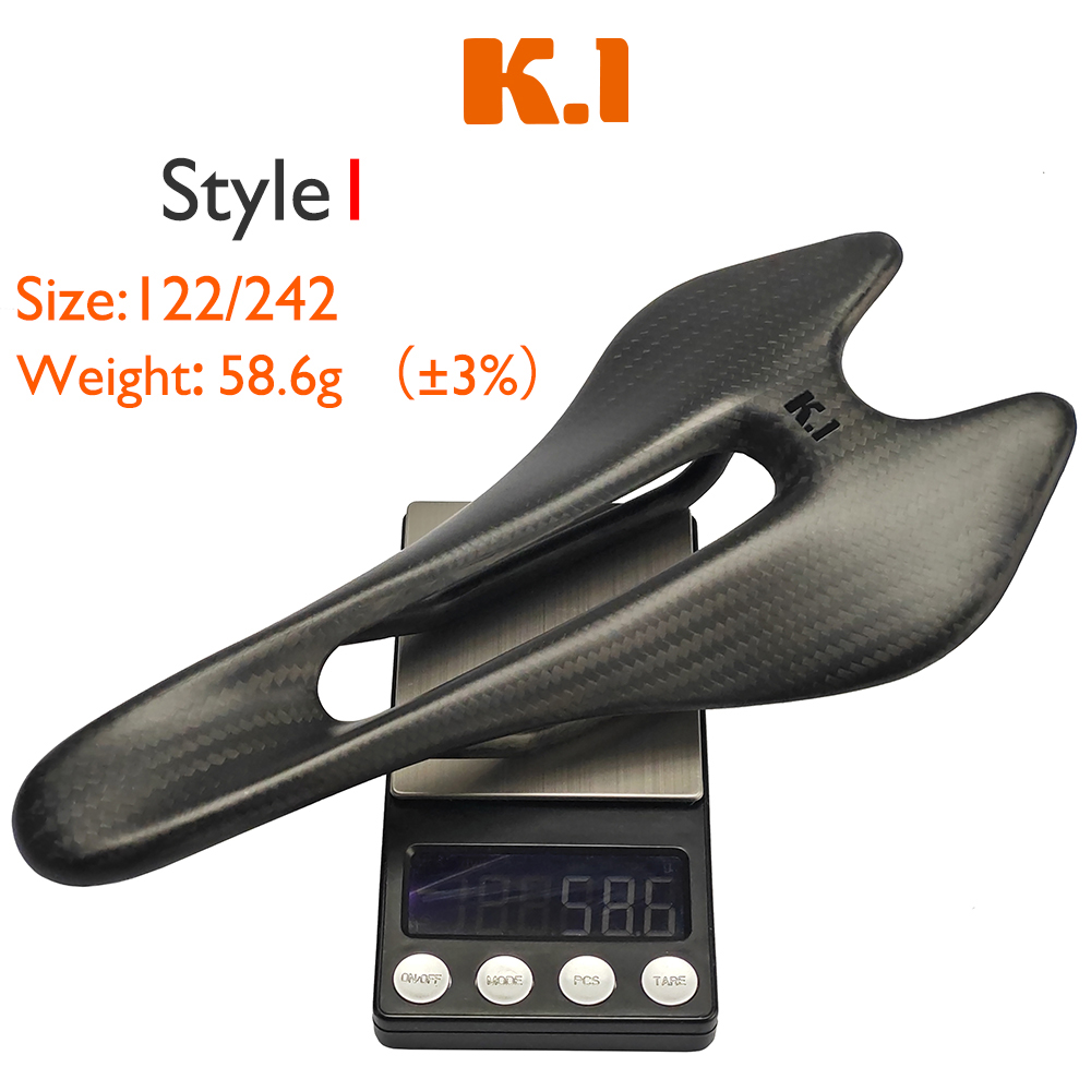 Carbon Fiber Saddle - เบาะจักรยานคาร์บอนไฟเบอร์ระดับแข่งขัน น้ำหนักเบาพิเศษ ดีไซน์ตามหลักสรีรศาสตร์ นั่งสบาย ระบายอากาศได้ดี รุ่น