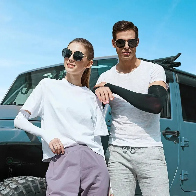 แขนขี่จักรยานฤดูร้อนผ้าน้ําแข็ - Cycling Arm Warmers บทวิจารณ์และราคา