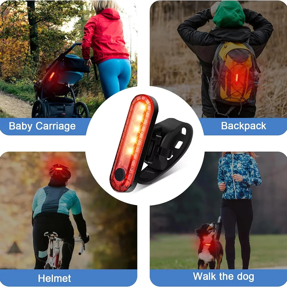 ไฟท้ายจักรยานด้านหลัง USB ชาร์ - Bicycle Helmet บทวิจารณ์และราคา