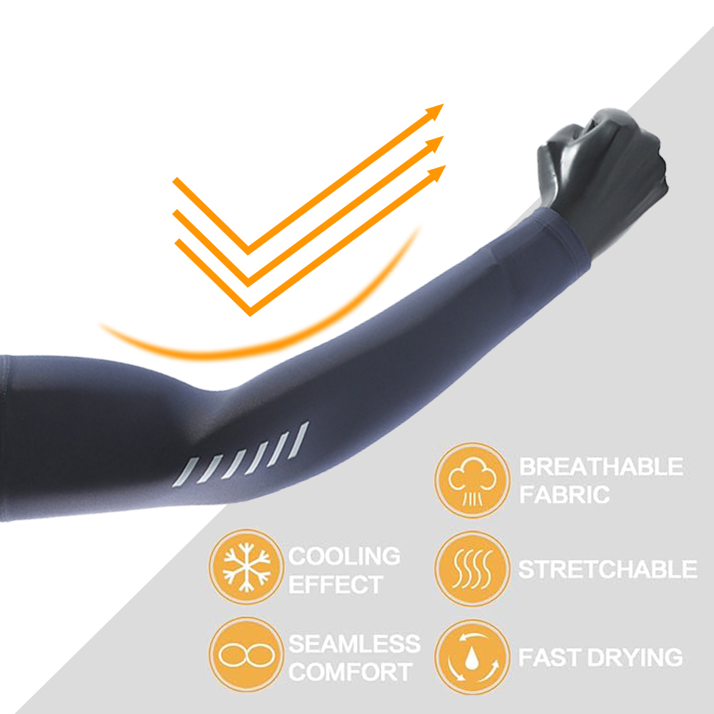 ผ้าไหมน้ําแข็งแขนป้องกันรังสีย - Cycling Arm Warmers บทวิจารณ์และราคา